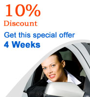 10 percent discount car hire in Malaga for 4 weeks